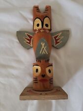 Vintage Wooden Totem Pole Native American Art picture