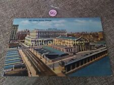 PBNK Train or Station Postcard Railroad RR UNION STATION CHICAGO picture