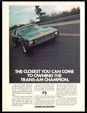 1972 AMC Javelin AMX-Vintage black gold car photo print ad-Man Cave Garage Decor picture