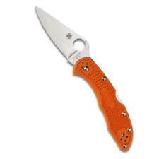 Spyderco - Delica 4 Lightweight Signature Knife, Orange Flat-Ground, PlainEdge picture