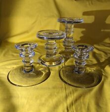 Heavy Clear Glass Taper Pillar Candle Holder Collection picture