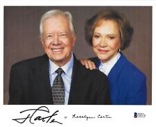 Mr. & Mrs. President Jimmy Carter & Rosalynn  Dual Signed Beautiful 8x10 Beckett picture