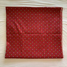 Vintage Marcus Brothers Floral Geometric Fabric Cotton Red 4.5 Yards 44 x 162