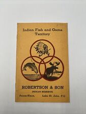 Indian Fish And Game Territory Robertson & Son 1946 W/*SIGNED* Letter picture