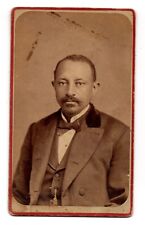 ANTIQUE CDV C. 1880s HANDSOME AFRICAN AMERICAN MAN WITH MUSTACHE WASHINGTON D.C. picture