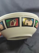 Vintage 1999 Looney Tunes Taz Tasmanian Devil Soup Cereal Bowl Gibson Bugs Bunny picture