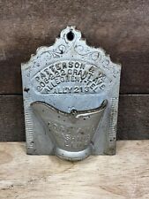 Vintage Patterson & Co “Coal And Washington Lime”  Cast Iron Match Wall Holder picture