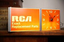 Vintage RCA Victor Radio Microphone Amplifier Lighted Sign Clock Advertising picture