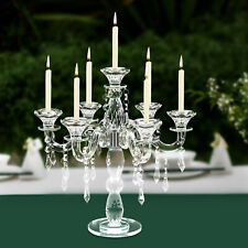 Crystal Candle Holder Candelabra 7-arm Wedding Birthday Party Gift Candlestick  picture