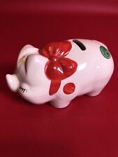 VINTAGE Circa 1950 Shawnee ?Ceramic Polka Dot Pig Piggy Bank 6