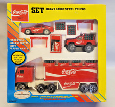 Coca Cola Remco Heavy Metal Truck 12 piece Playset 1989 New in unopened box picture