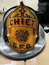 G.F.D Chief FIRE HELMET  FRONT SHIELD HAND PAINTED picture