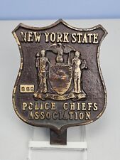 Vintage New York State Police Chiefs Association Original Bumper Shield Plaque picture