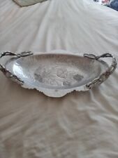Vintage Rodney Kent Silver Co. Hand Wrought Aluminum Tray 404 picture
