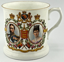SWAN CHINA KING GEORGE V QUEEN MARY CORONATION 1911 MUG picture