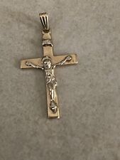 Vtg 14k Yellow Gold Crucifix Charm picture