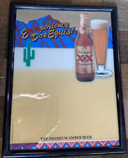 Vintage Dos Equis XX Imported Beer Bar Sign Write On Mirror 18.5” X 24.5” Cactus picture