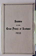 Statutes Of The Great Priory of Scotland 1933 Freemasonry Masonic picture