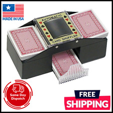 Casino Deluxe 1-2 Deck Automatic Card Shuffler Poker Texas Hold'em Black Jack picture