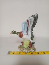 Duck Figurine mallard decoy fine bone china vtg miniature hunting decor gift mcm picture