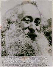 LG870 1966 Wire Photo REFUSES TO BE BEARDED BY POSTMASTER Lwr Cumberworth Farmer picture