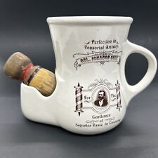 Col. Ichabod Conk Tonsorial Artistry Shaving Scuttle With Vintage Shaving Brush picture