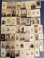 60 1800's CDV Photos MANLY BEARDS MUSTACHES MEN Period STYLES Hair Clothing Man picture