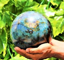 Huge Flashy 180MM Green Labradorite Crystal Stone Healing Energy Sphere Globe picture