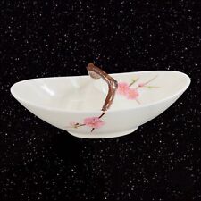 Metlox Poppytrail Divided Serving Dish Ceramic Peach Blossom Serving Bowl Handle picture