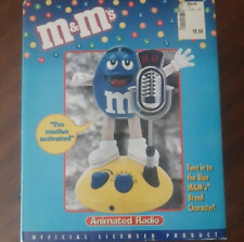 M&M's BLUE Animated AM/FM Radio w/Built In Speaker Talking Motion Activated picture