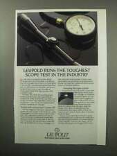 1987 Leupold Scopes Ad - Toughest Test in Industry picture