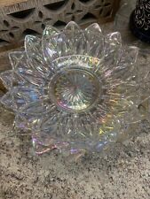 50s Vintage Iridescent Atomic Starburst Celestial Glass Bowl 10