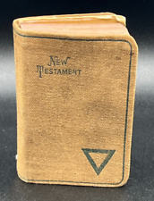 1917 ANTIQUE ARMY YMCA POCKET BIBLE NEW TESTAMENT WW1 SMALL POCKET SIZE picture