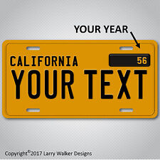California Custom Personalized 1950s YOUR TEXT  Aluminum License Plate Tag New picture