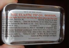 ANTIQUE THE ELASTIC TIP CO. BOSTON MA. HOOD RUBBERS ADVERTISING  PAPERWEIGHT picture
