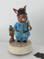 Vintage Schmid Bunny Rabbit Police Officer Music Box GB15 picture