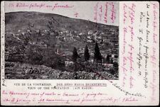 JUDAICA  OTTOMAN POSTCARD RARE   1904 JERUSALEM TO GRAZ COMBINE SHIPPING picture
