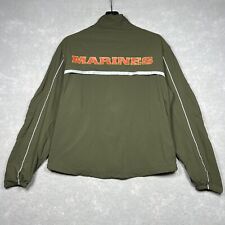 New Balance USMC US MARINES Running Jacket Men’s Small Green Long Sleeve Lined picture