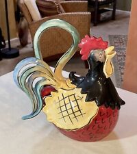 Ceramic Teapot Blue Sky Clayworks Alberto Alto Rooster  Discontinued picture
