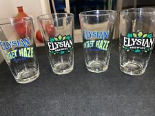 ELYSIAN BREWING CONTACT HAZE HAZY IPA Set Of 4 Pint Glasses Beer Bar Pub Man Cav picture