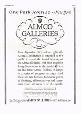 1920s BIG Original Vintage Almco Galleries Lamp Showroom Park Avenue NY Print Ad picture