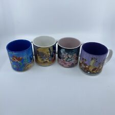 Vtg 90s Disney Store Classics Coffee Mugs Lot of 4 - Mermaid Alice Fantasia Lady picture