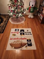 Vintage 1957 Morton Salt Grocery Store Advertising Posters - Popcorn - 2 SIDED picture