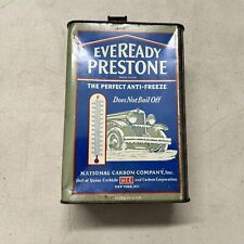 Eveready Prestone Anti Freeze 1 Gallon Can Does Not Boil Off Old Car Gas Oil USA picture