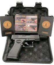 Pistol Shaped Gun Lighter METAL Fine Quality W/ Case & Barrel Attachment Black picture