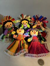 Set of 5 Mexican Maria dolls. Handmade. picture