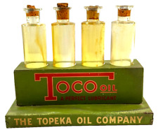 RARE 1910's Topeka Oil Company TOCO store display advertising sign sample KS gas picture