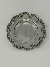 Antique Monogram F Sterling Silver Raised Rim Plate Shallow Dish Tray 5.5” picture