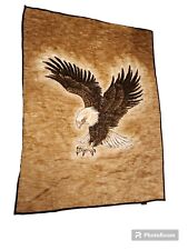Vintage Biederlack Bald Eagle Blanket Throw Made In Germany 56 × 77 Reversible picture