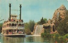 Anaheim California Disneyland Mark Twain Steamboat Frontierland Vintage Postcard picture